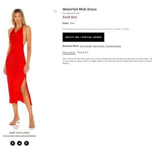 Sun Becomes Her  "Waterfall Midi dress" size 2